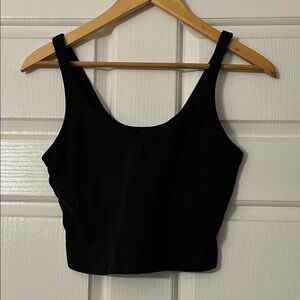 lululemon athletica Black Cropped Tank Top